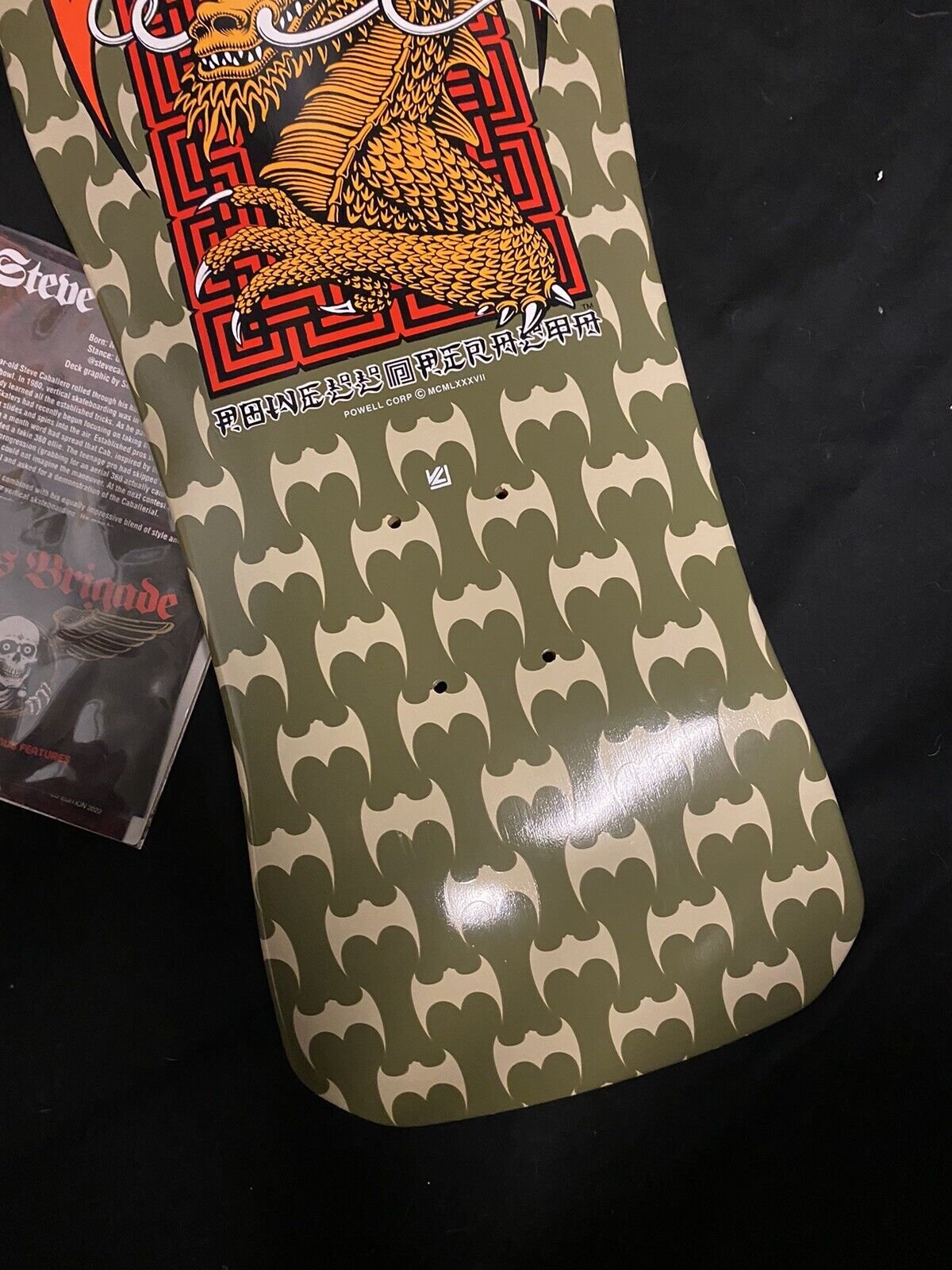 Signed Steve Caballero Autographed Skateboard Deck Powell Bones Brigade Series 13