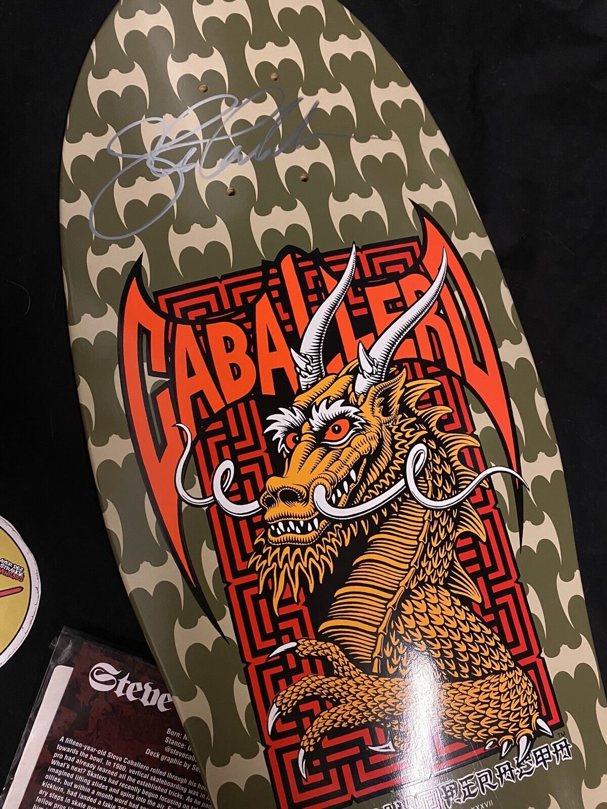 Signed Steve Caballero Autographed Skateboard Deck Powell Bones Brigade Series 13