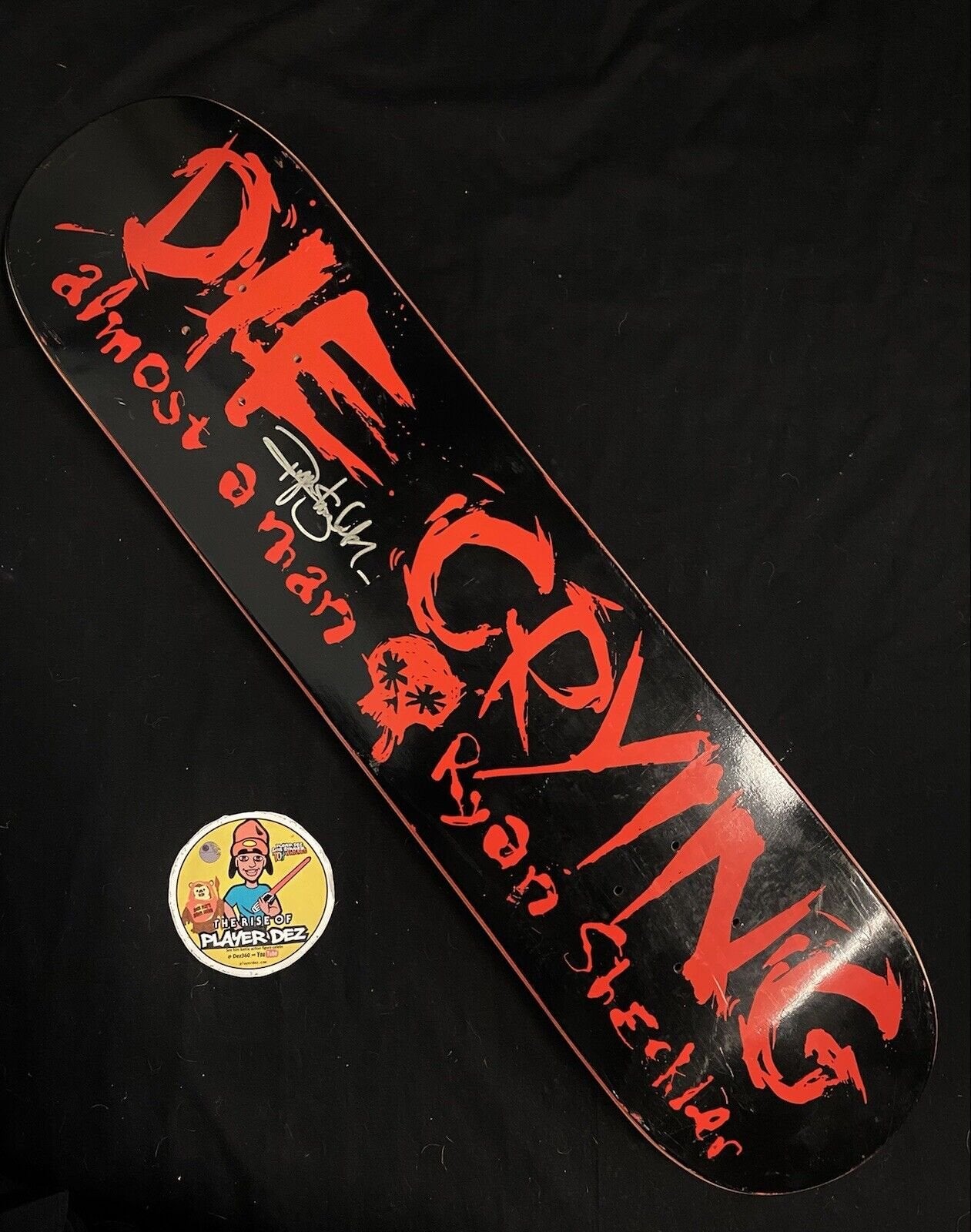 Signed Ryan Sheckler Die Crying Autographed Skateboard Deck Almost A Man