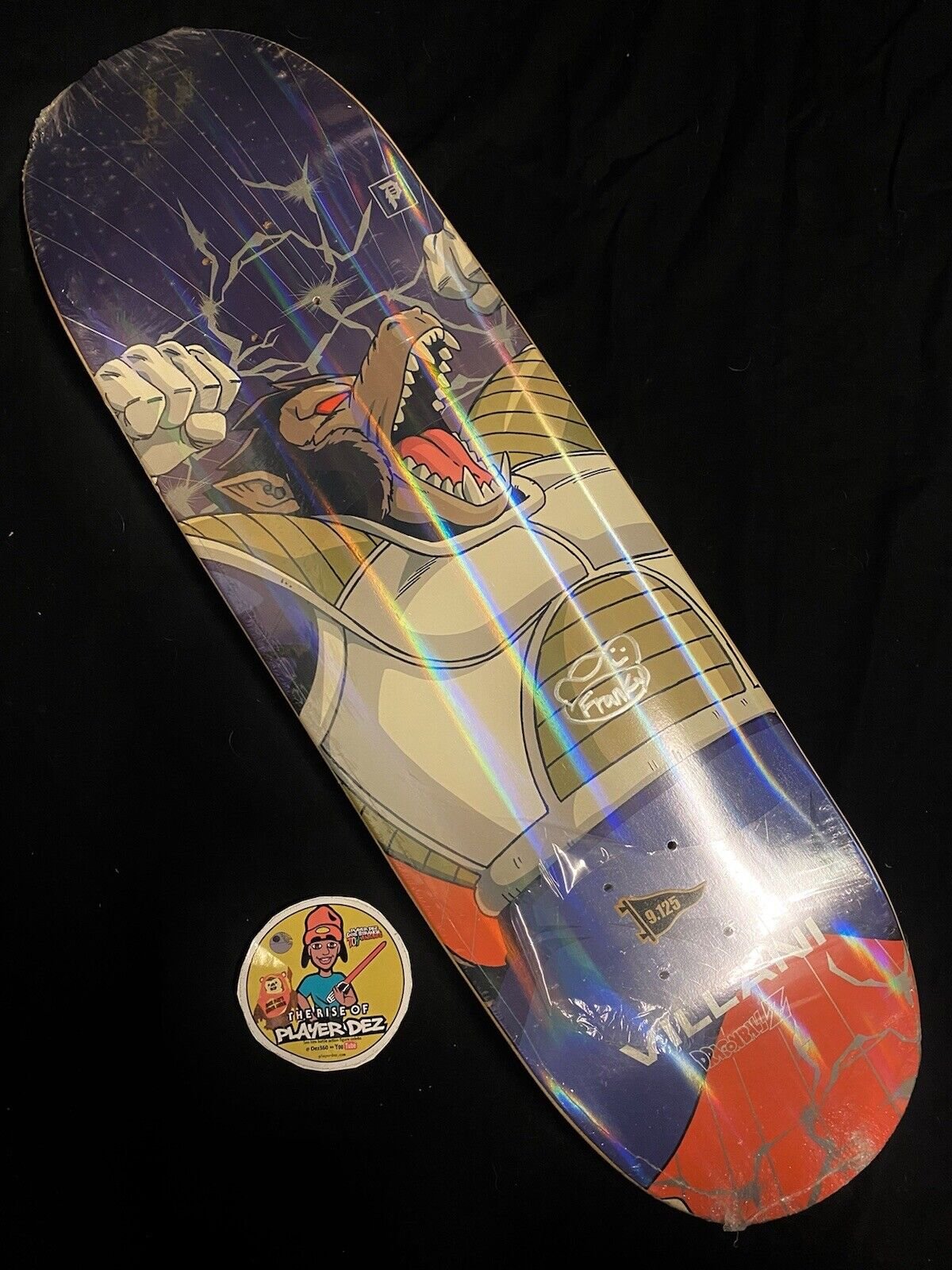 Signed Franky Villani Autographed Skateboard Deck Primitive Dragon Ball Z Great Ape Vegeta DBZ