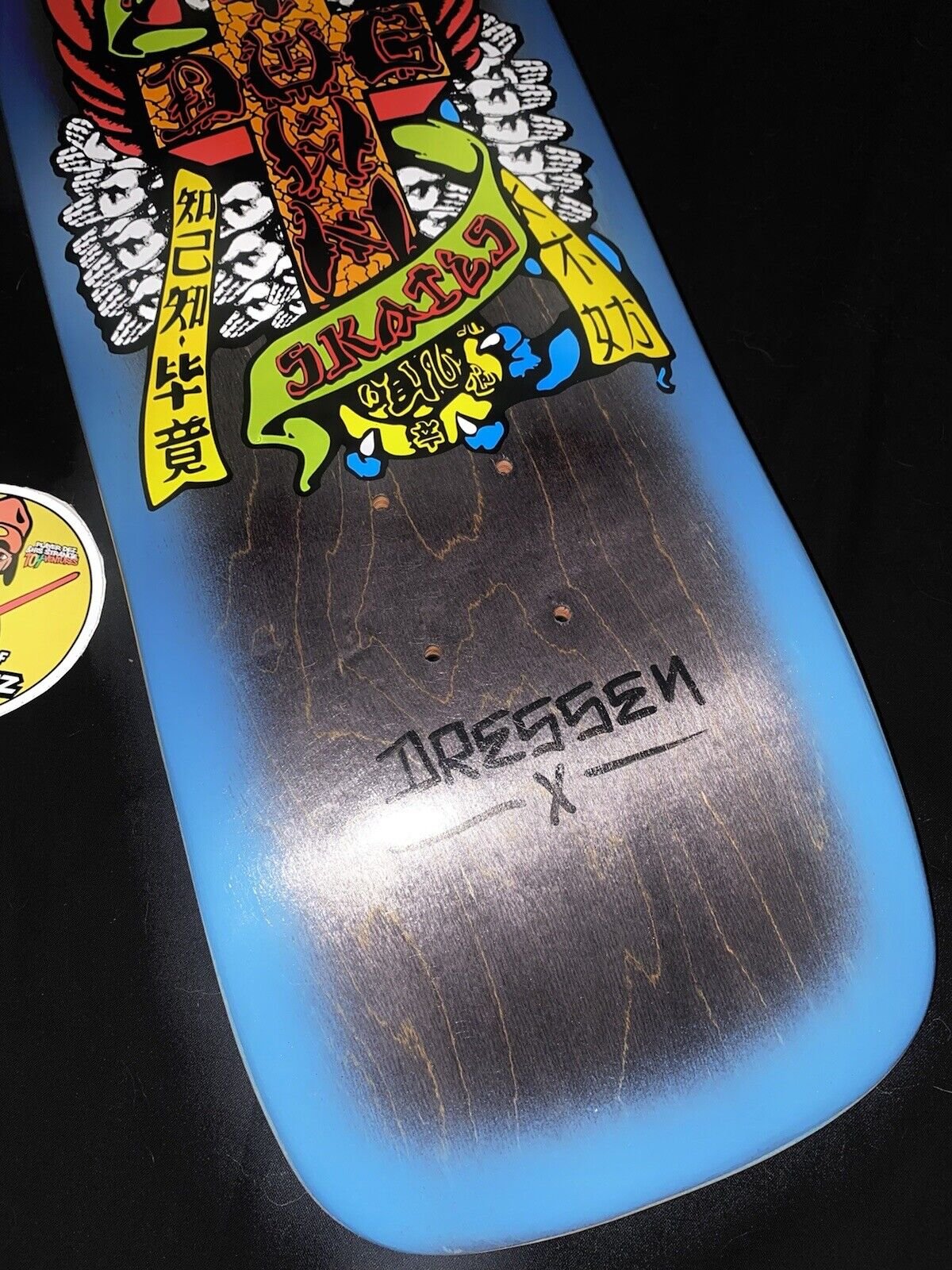 Signed Eric Dressen Dogtown Grey Blue Autographed Skateboard Deck Shaped