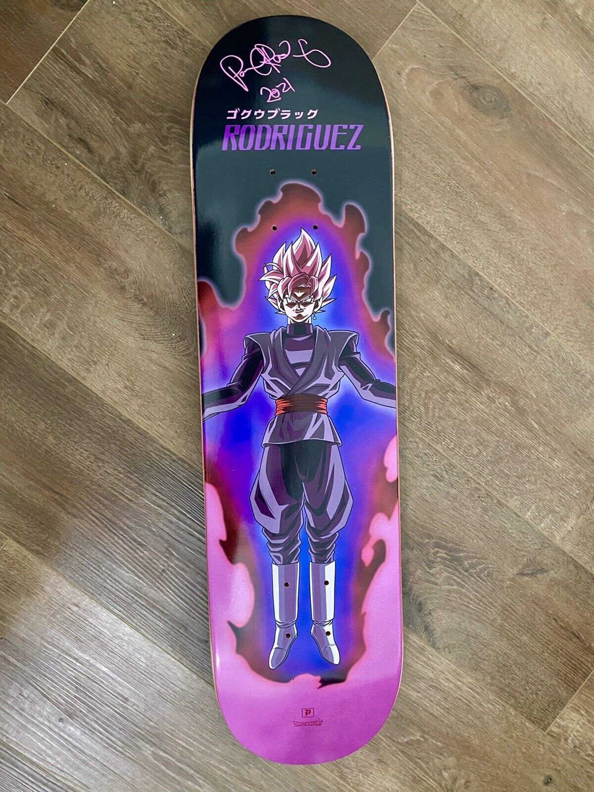 Signed Paul Rodriguez Primitive Autographed Skateboard Deck Dragon Ball Super Goku Saiyan Rose 8 PROD