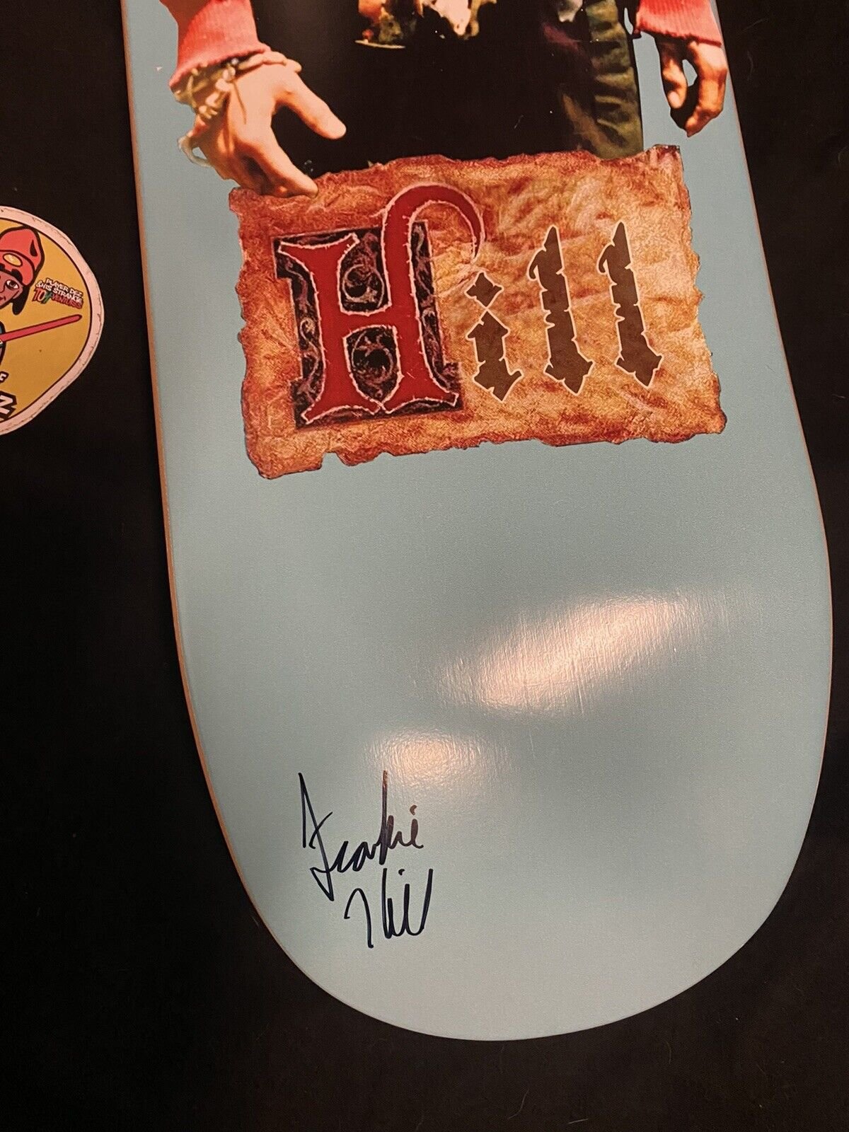 Signed Frankie Hill Autographed Skateboard Deck Shaped HOOK Peter Pan Limited Edition