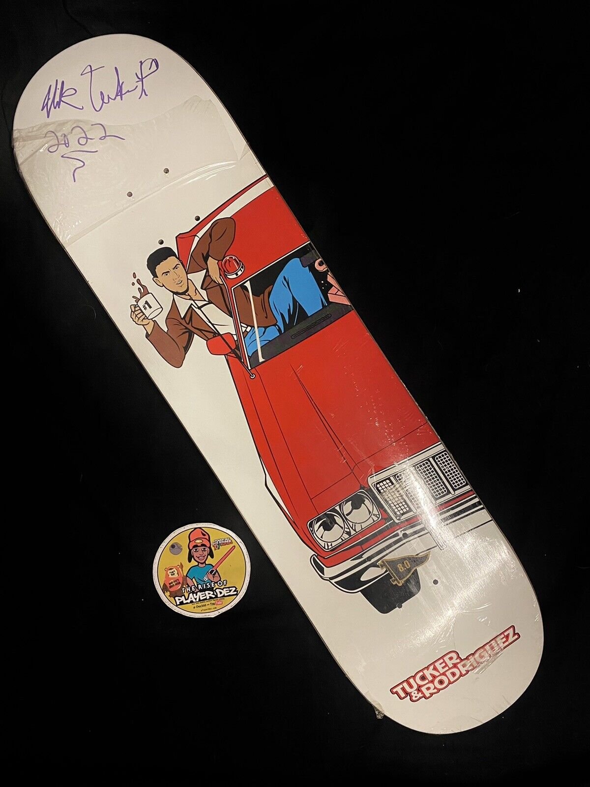 Signed Nick Tucker Prod Primitive Autographed Skateboard Deck Starsky And Hutch