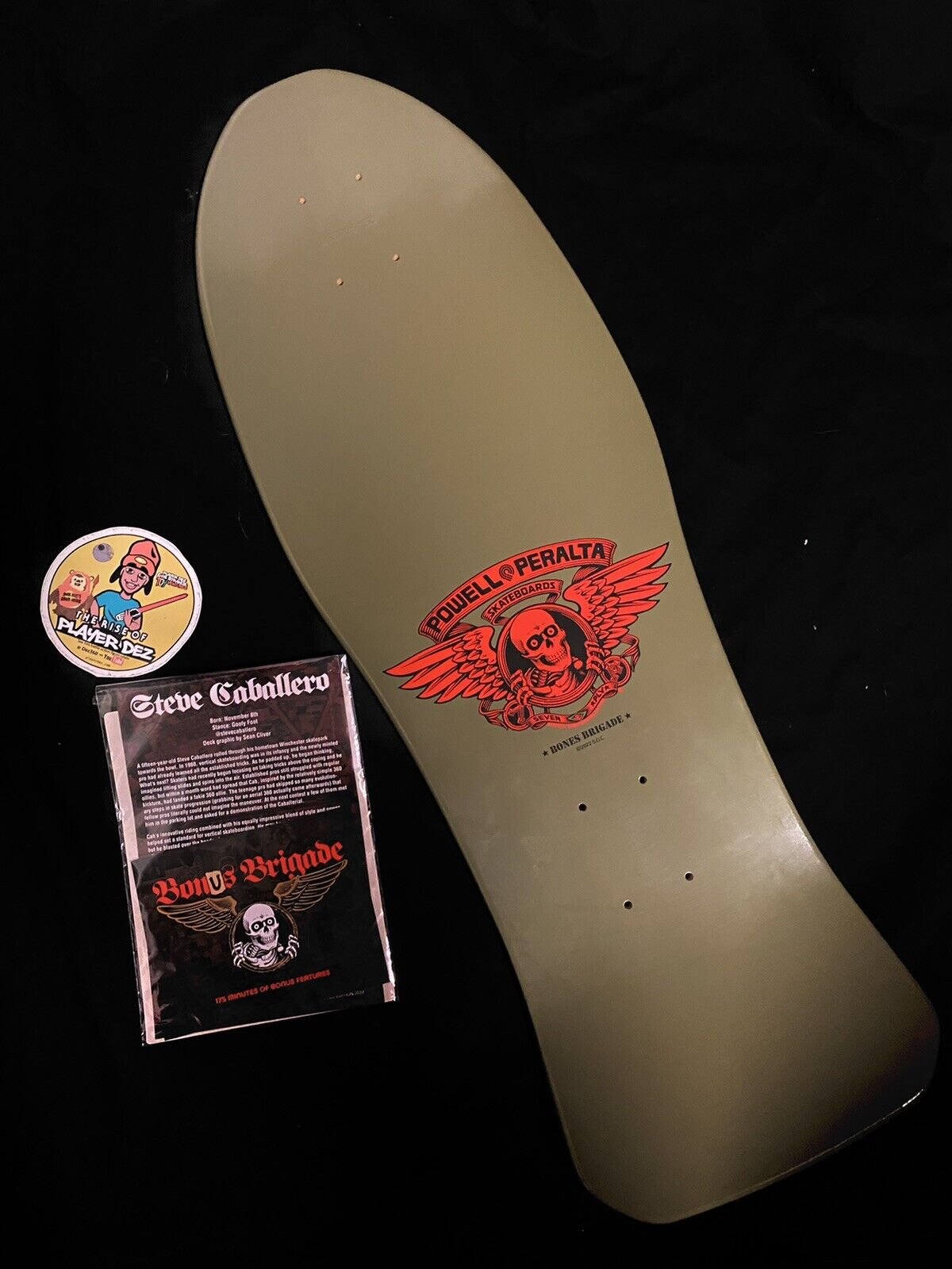 Signed Steve Caballero Autographed Skateboard Deck Powell Bones Brigade Series 13