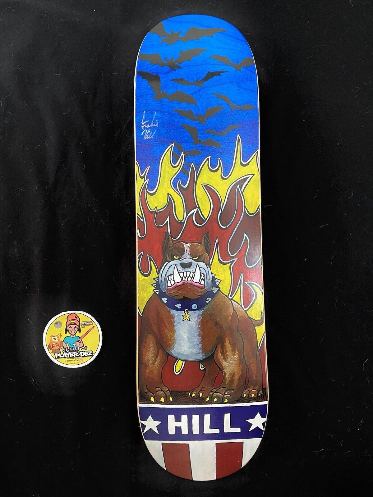 Signed Frankie Hill Bats Bulldog Autographed Skateboard Deck Limited Edition