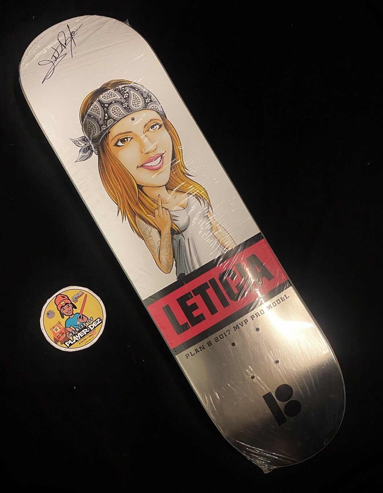 Signed Leticia Bufoni PLAN B First Edition MVP Autographed Skateboard Deck