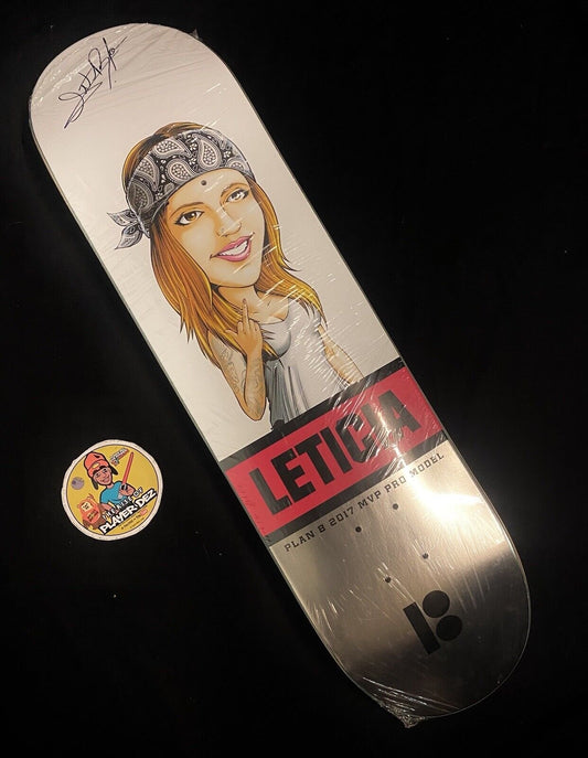 Signed Leticia Bufoni PLAN B First Edition MVP Autographed Skateboard Deck