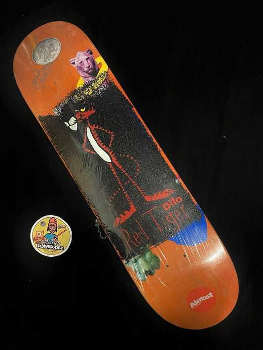 Signed John Dilo Reverse Griptape Panther Almost Autographed Skateboard Deck Collectibles