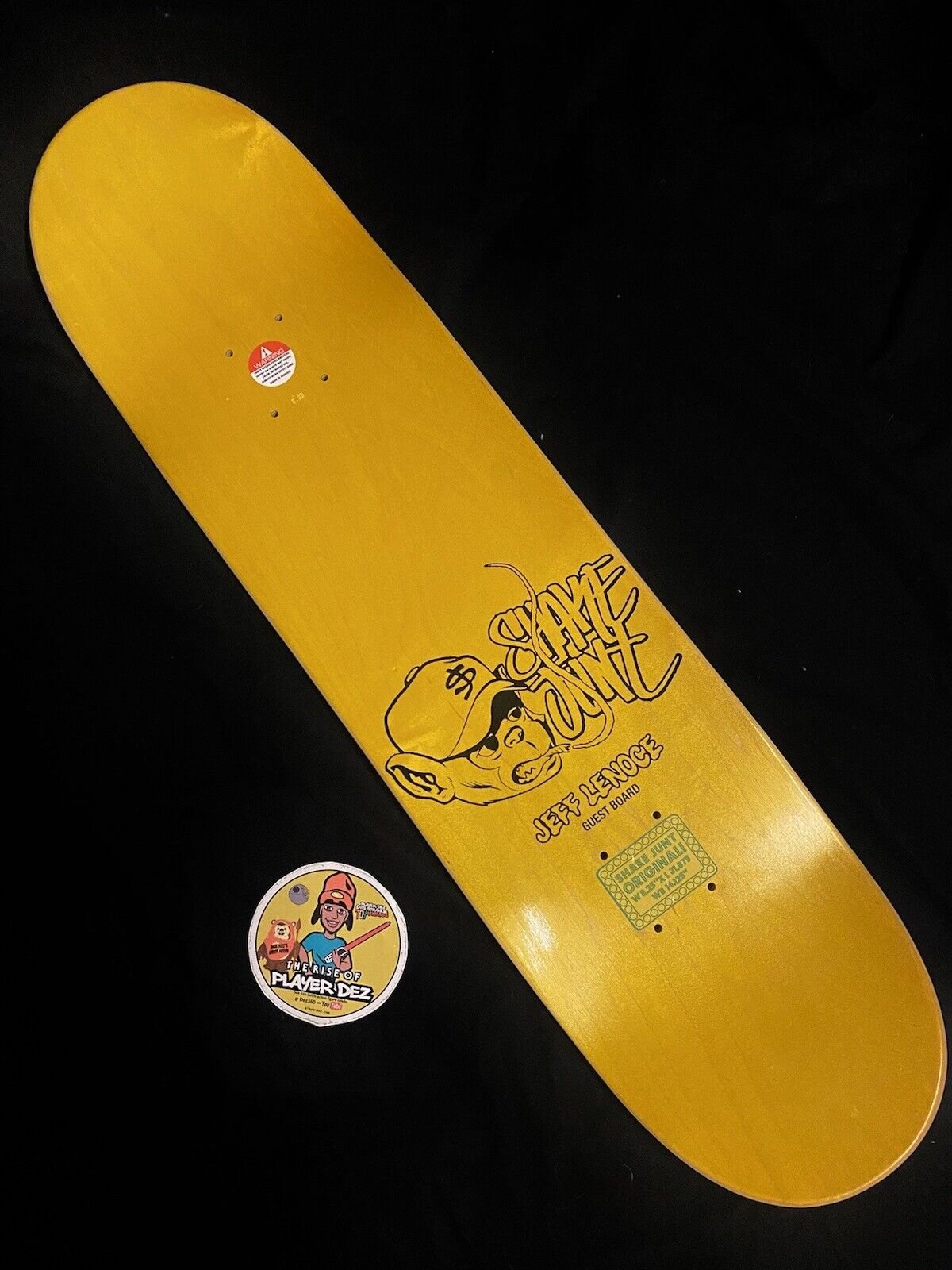 Signed Jeff Lenoce Baker Shake Junt Autographed Skateboard Deck 8.25 Guest Model Monkey Graffiti