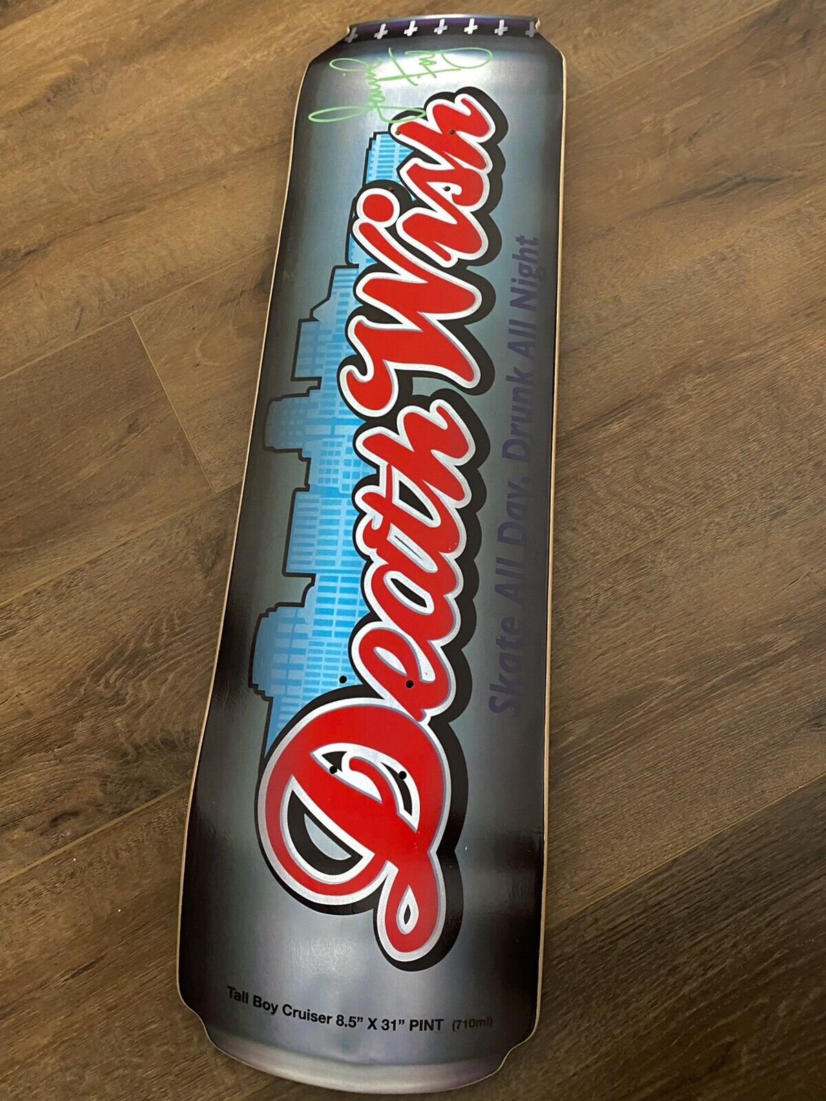 Signed Jamie Foy Deathwish Beer Can Cruiser Autographed Skateboard Deck