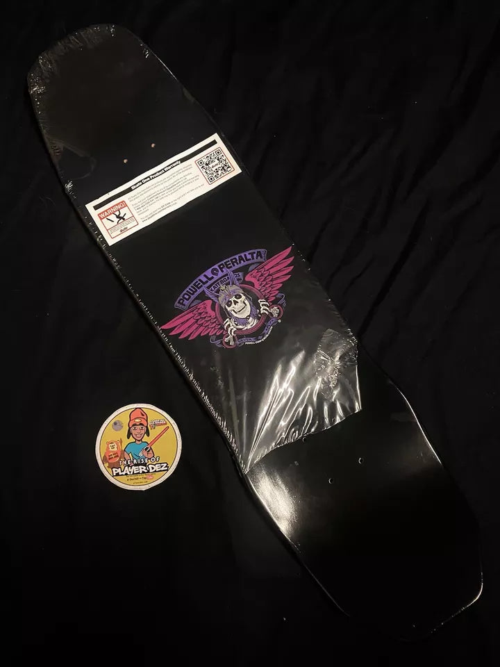 Andy Anderson Signed Purple Heron Powell Peralta Autographed Skateboard Deck Silver