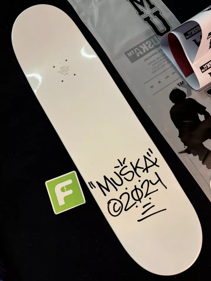 Chad Muska Signed Red Silhouette White Dip Shorty’s Autographed Skateboard Deck