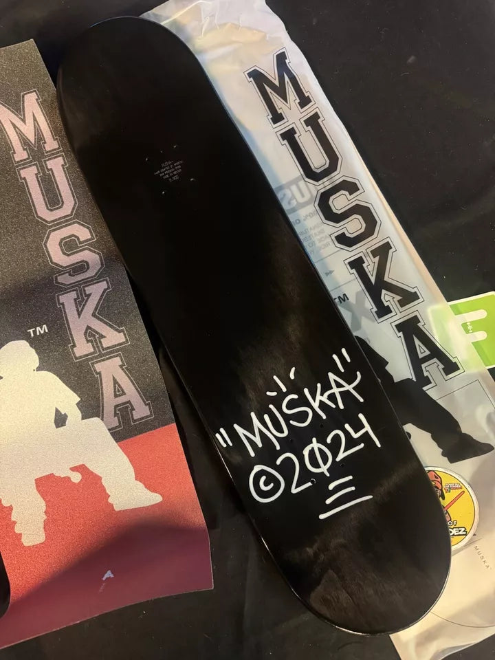 Chad Muska Signed Black Red Silhouette Autographed Skateboard Deck 2024