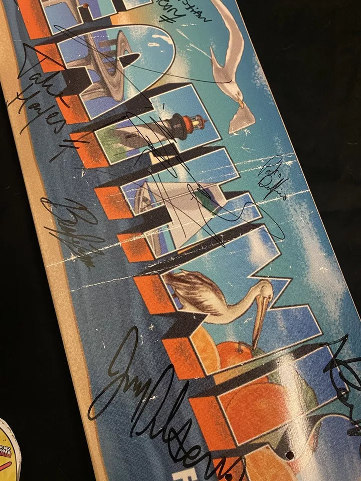 DEATHWISH TEAM SIGNED Jamie Foy Neen WIlliams Autographed Skateboard Deck Florida Tour