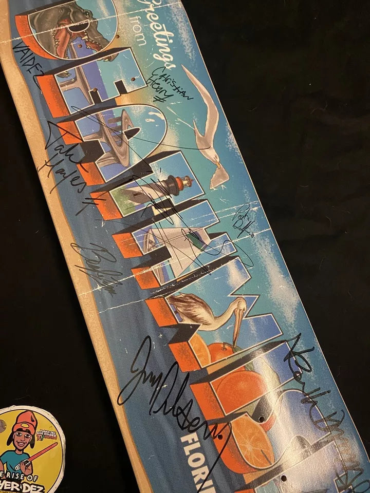 DEATHWISH TEAM SIGNED Jamie Foy Neen WIlliams Autographed Skateboard Deck Florida Tour