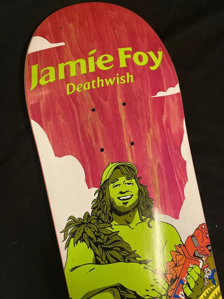 Jamie Foy Signed Jolly Green Giant Pink Autographed Skateboard Deck