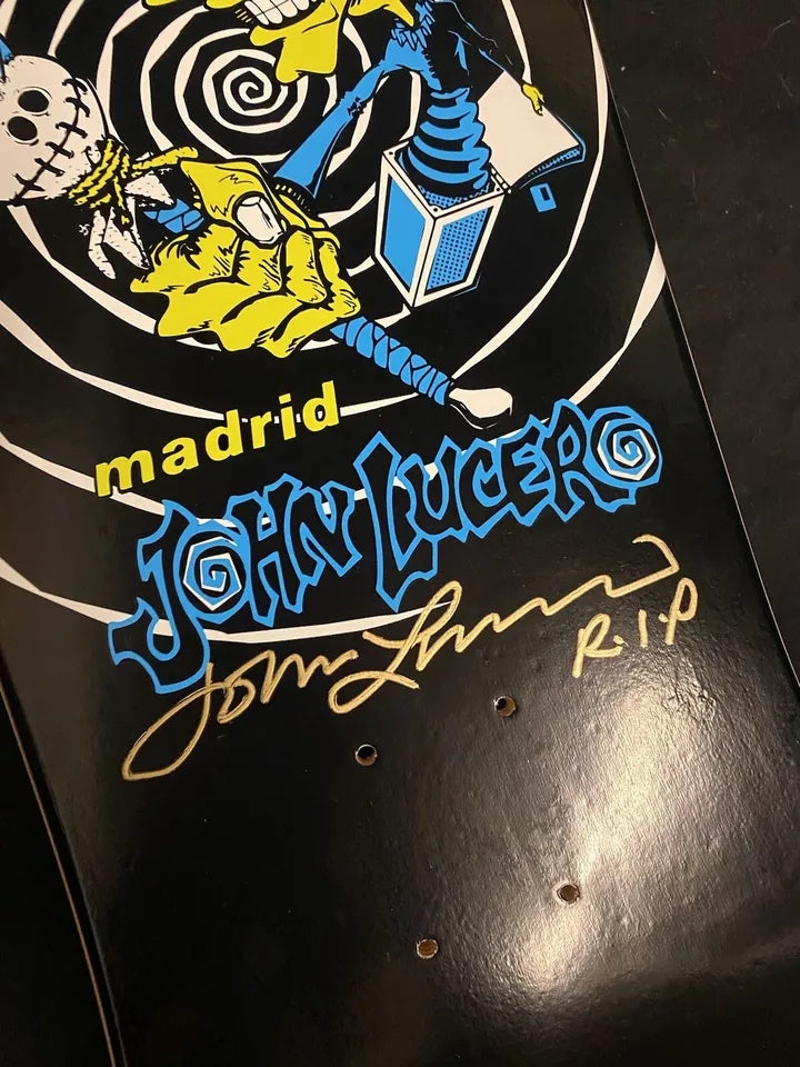 John Lucero Signed Madrid Jester Autographed Skateboard Deck Glow In Dark