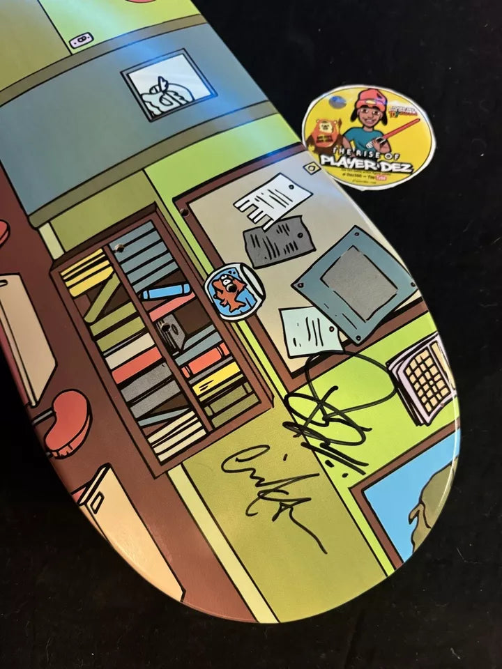 Eric Koston Signed Steve Berra The Simpsons Berrics Autographed Skateboard Deck Bart