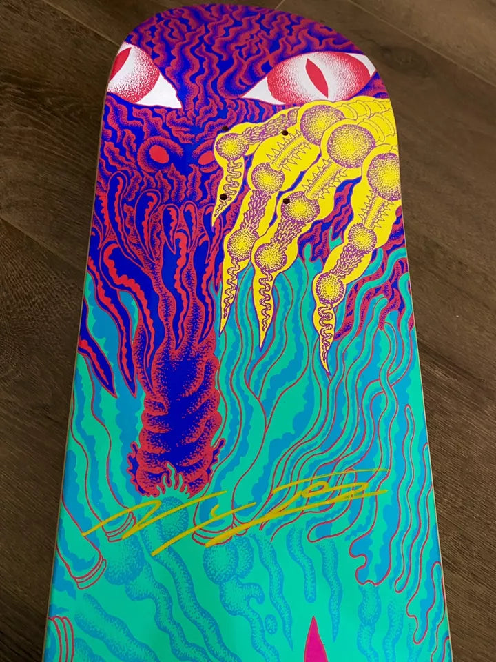 Signed Nyjah Huston Element Tetsunori Tawaraya Autographed Skateboard Deck