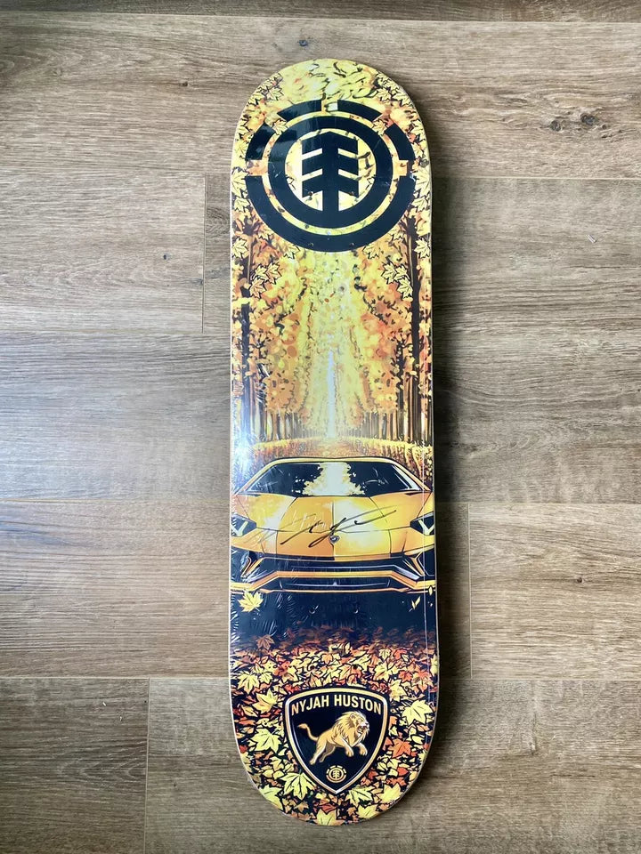 Nyjah Huston Signed Lamborghini Element Autographed Skateboard Deck