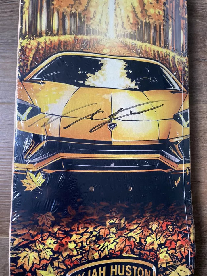 Nyjah Huston Signed Lamborghini Element Autographed Skateboard Deck