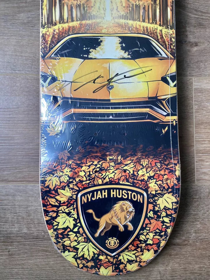 Nyjah Huston Signed Lamborghini Element Autographed Skateboard Deck