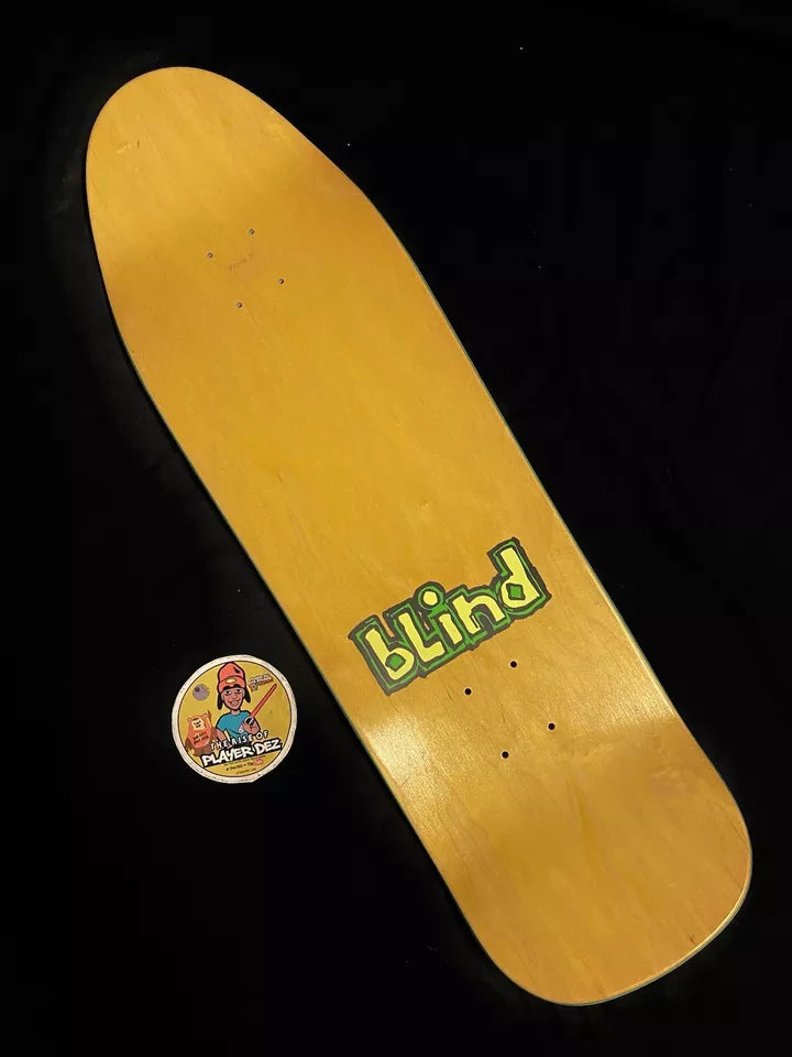 Danny Way Signed Nuke Baby Neon Yellow Screened Blind Autographed Skateboard Deck