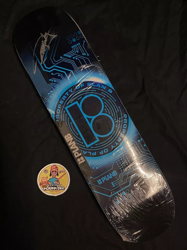 Danny Way Signed Cryptocurrency Blue Plan B Autographed Skateboard Deck