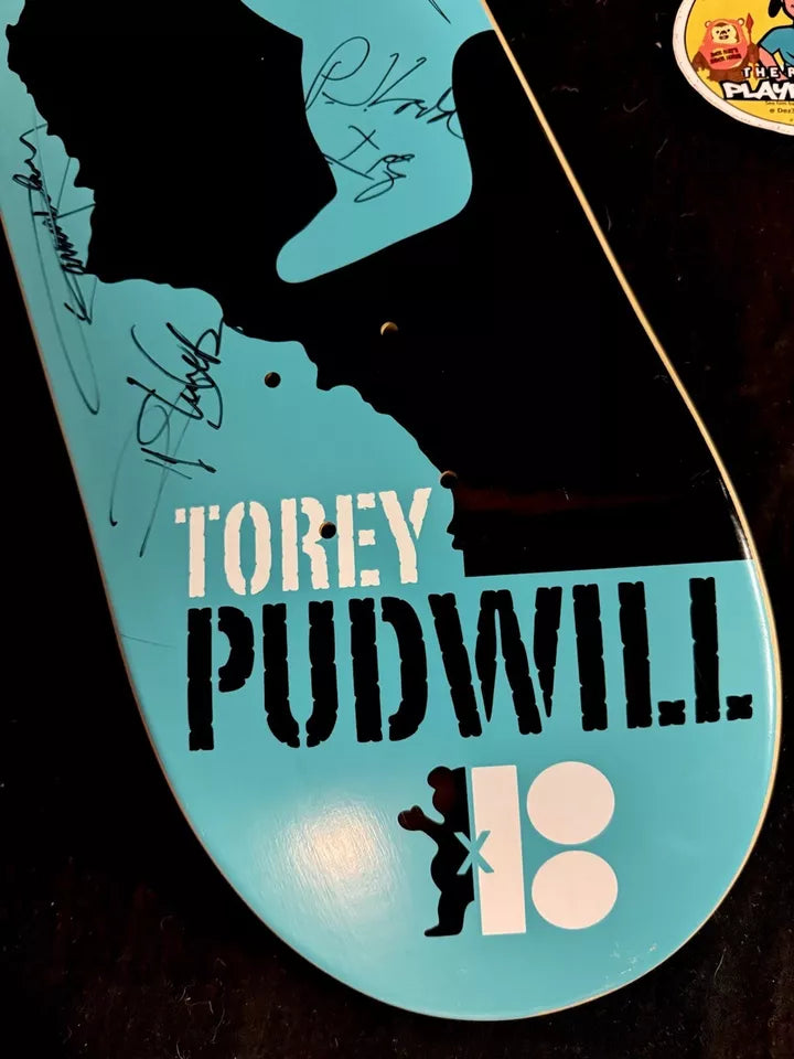 Ryan Sheckler Danny Way Torey Pudwill Team Signed Plan B Autographed Skateboard Deck