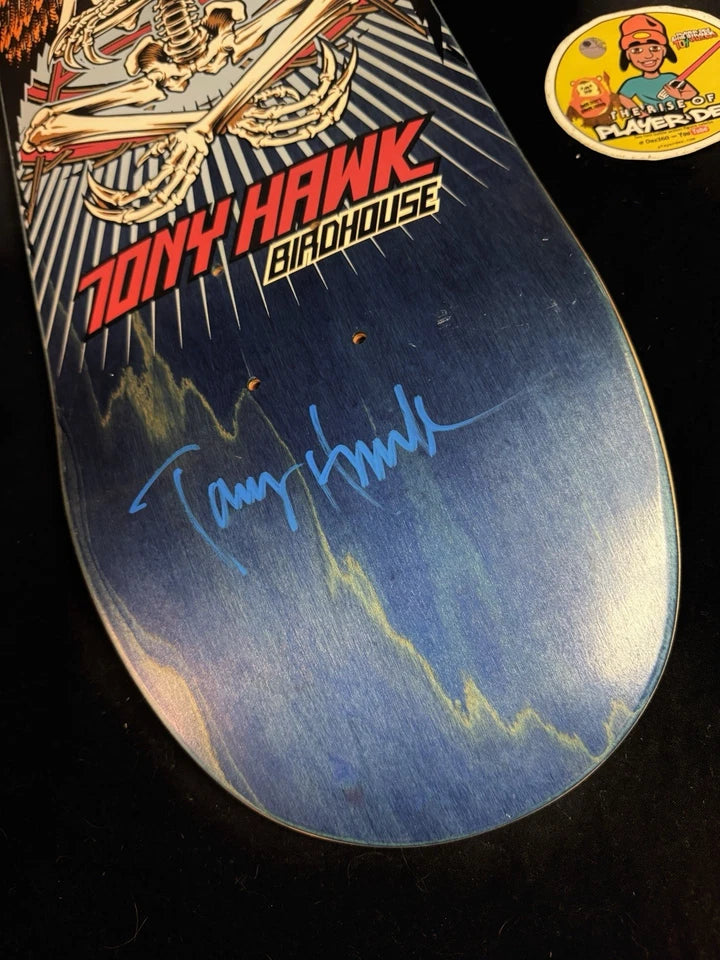 Tony Hawk Signed Hawkman Birdhouse Autographed Skateboard Deck