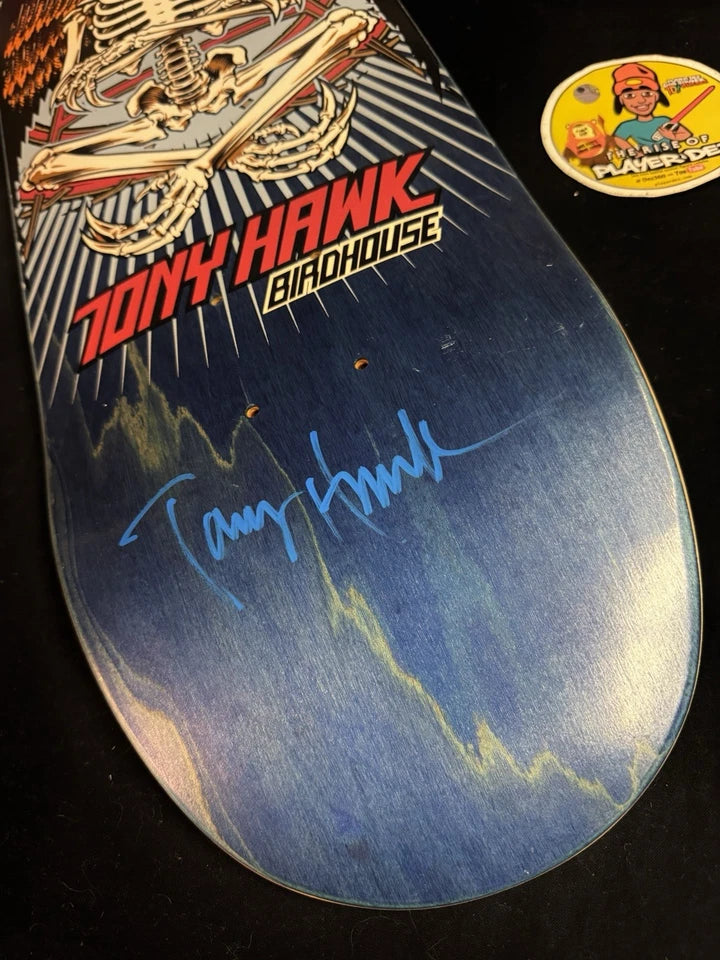 Tony Hawk Signed Hawkman Birdhouse Autographed Skateboard Deck