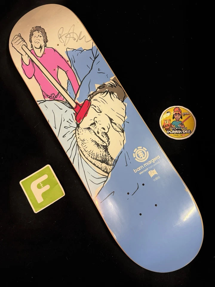 Bam Margera Signed HIM Plunger Autographed Skateboard Deck Element CKY