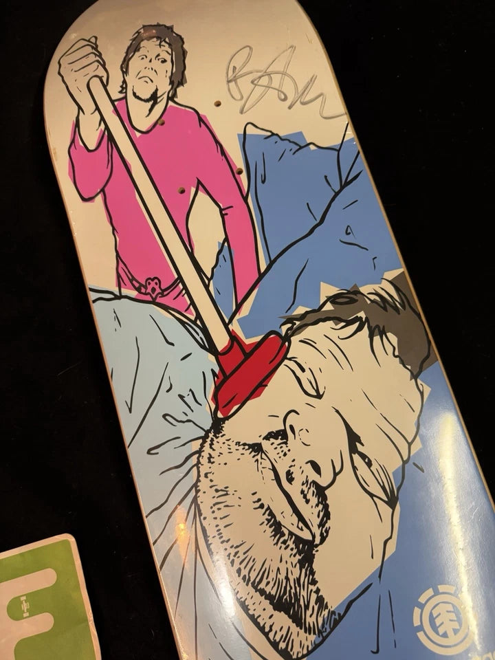 Bam Margera Signed HIM Plunger Autographed Skateboard Deck Element CKY
