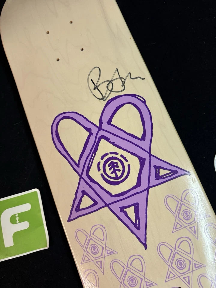 Bam Margera Signed Tyson Heartagram HIM Autographed Skateboard Deck Element