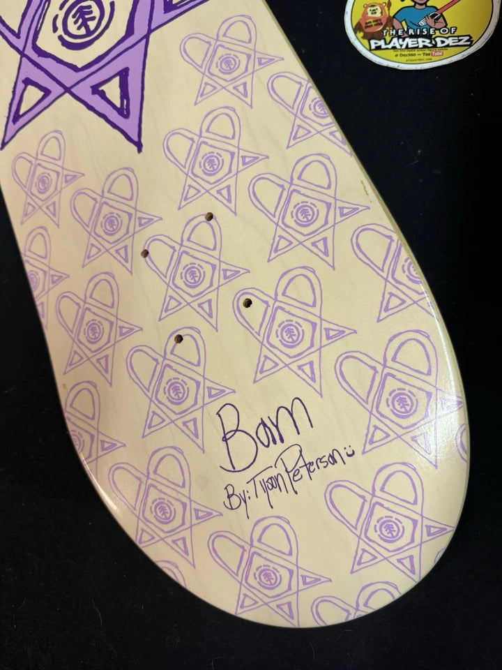Bam Margera Signed Tyson Heartagram HIM Autographed Skateboard Deck Element