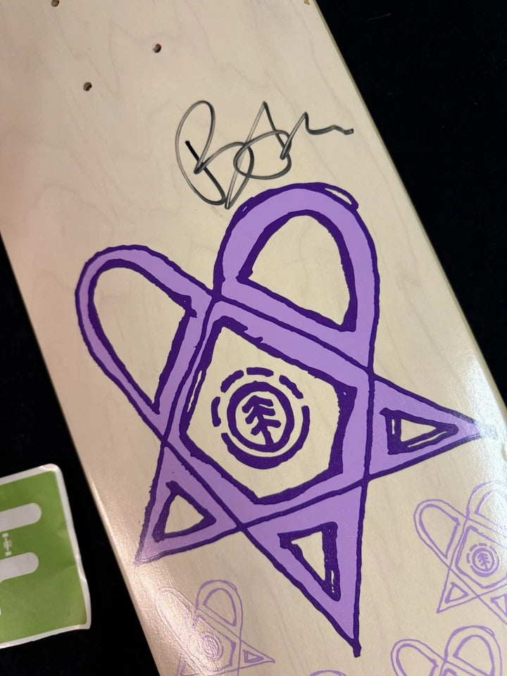 Bam Margera Signed Tyson Heartagram HIM Autographed Skateboard Deck Element