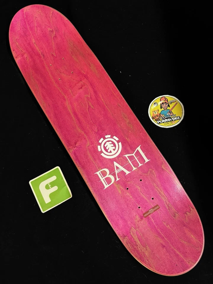 Bam Margera Signed HIM Black Heartagram Element Autographed Skateboard Deck