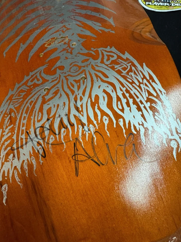 Signed Tony Alva Skates Pool King Autographed Skateboard Deck Piranha