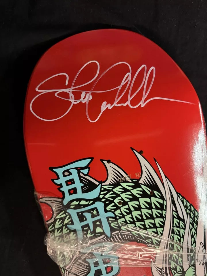 Signed Steve Caballero Autographed Skateboard Deck Powell Peralta Red Dip Ban This