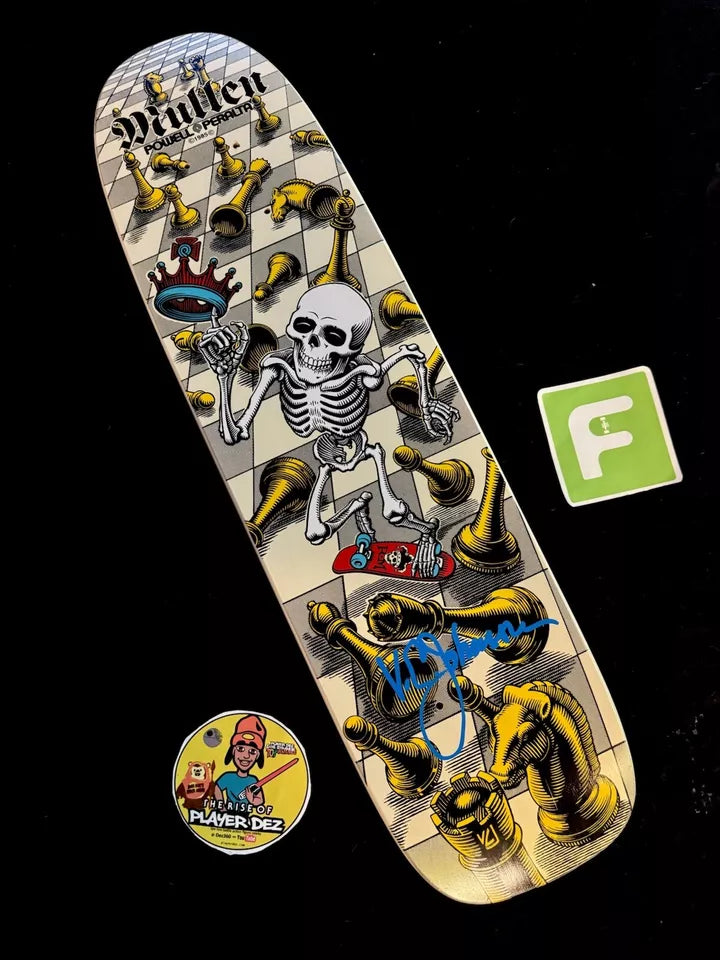 Signed Rodney Mullen VC Johnson Autographed Skateboard Deck Series 5 Bones Brigade Powell