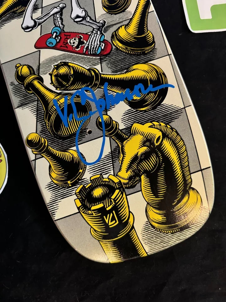 Signed Rodney Mullen VC Johnson Autographed Skateboard Deck Series 5 Bones Brigade Powell