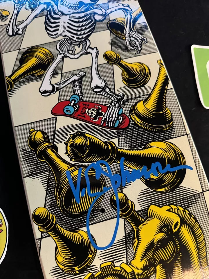 Signed Rodney Mullen VC Johnson Autographed Skateboard Deck Series 5 Bones Brigade Powell
