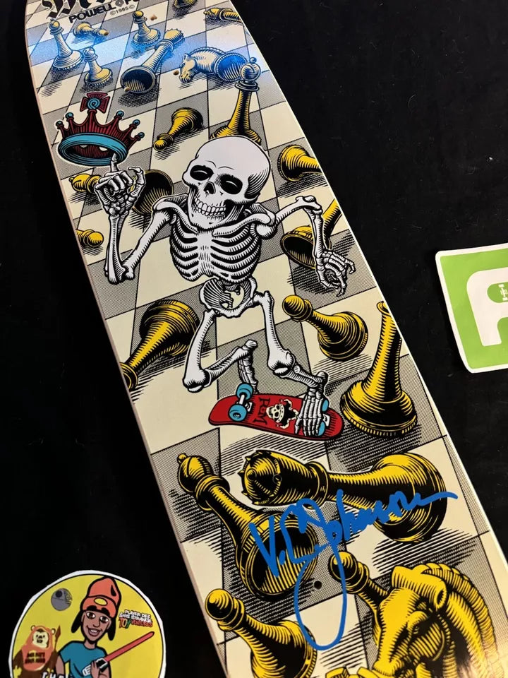 Signed Rodney Mullen VC Johnson Autographed Skateboard Deck Series 5 Bones Brigade Powell
