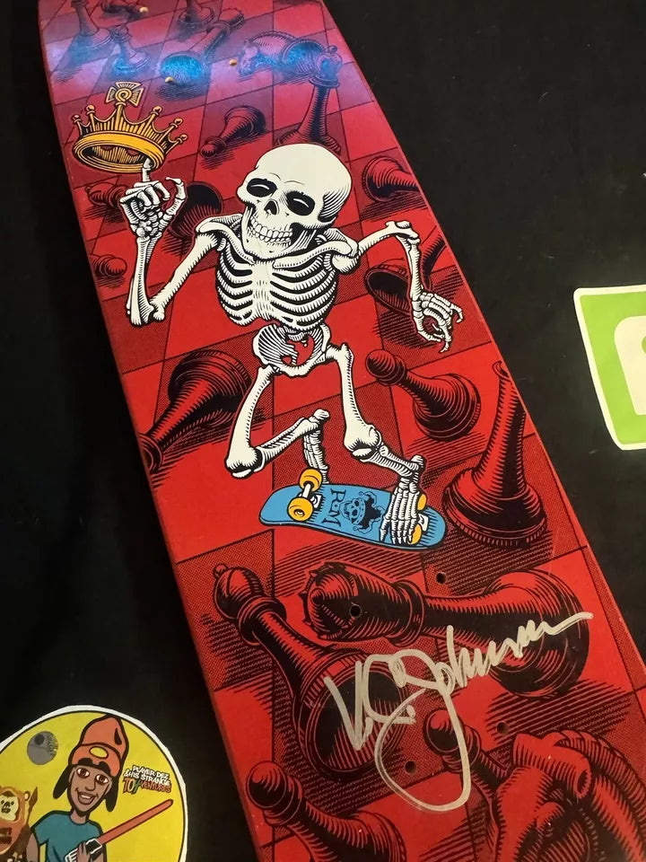 Signed Rodney Mullen Autographed Skateboard Deck VC Johnson Red Bones Brigade Powell 2013