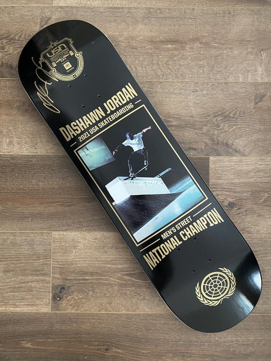 Signed Dashawn Jordan USA  Autographed Skateboard Deck Berrics