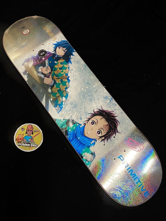 Signed Franky Villani Carlos Ribeiro Primitive Demon Slayer Autographed Skateboard Deck Anime