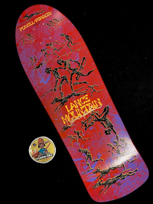 Signed Lance Mountain Autographed Skateboard Deck Bones Brigade Powell Peralta 2018