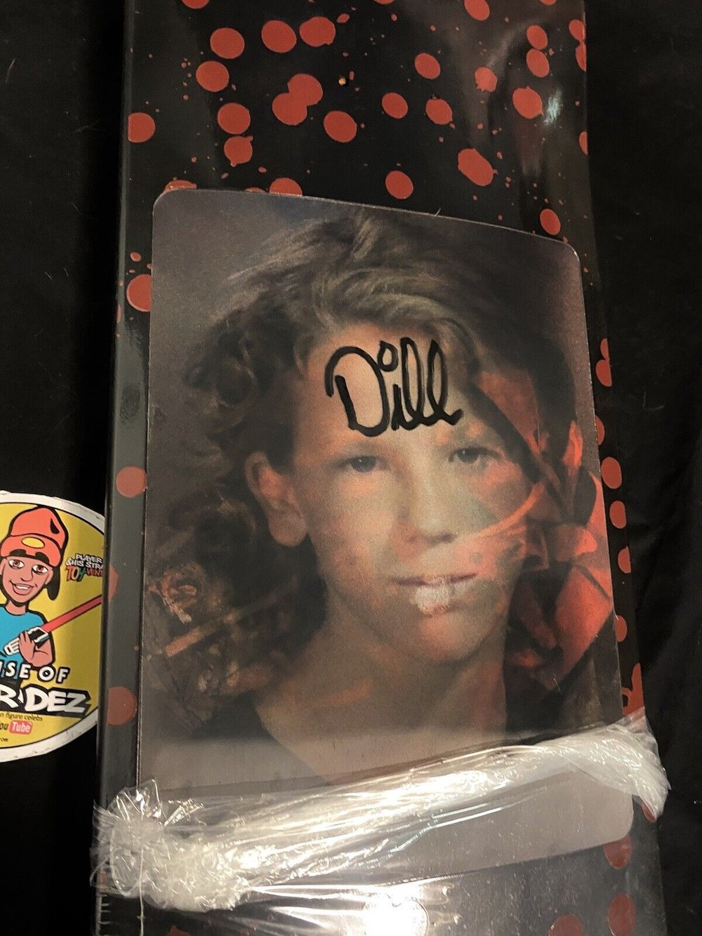 Signed Jason Dill F****** Awesome Autographed Skateboard Deck Holographic Blood FA