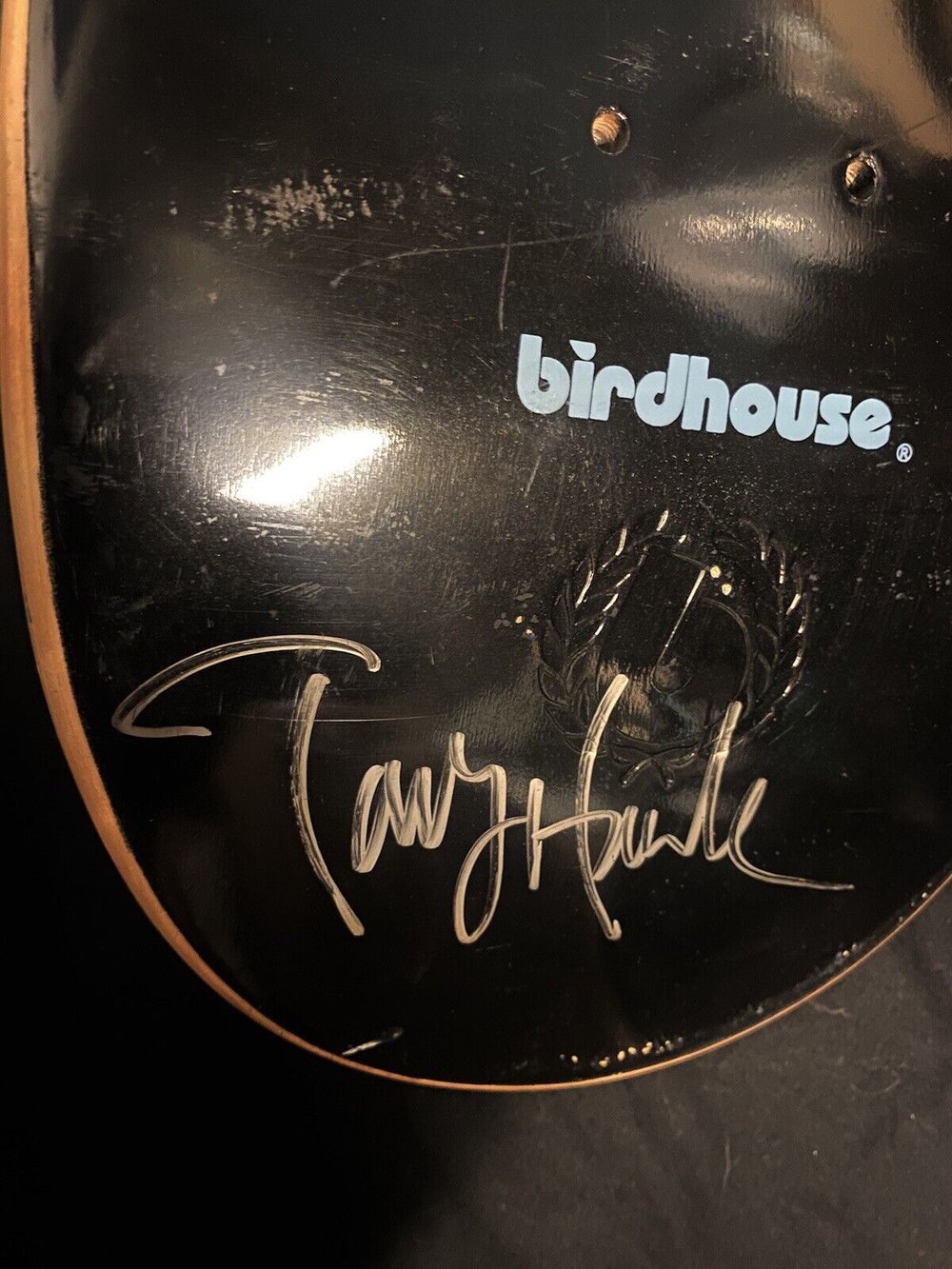 Signed Tony Hawk Birdhouse Autographed Skateboard Deck Black 6